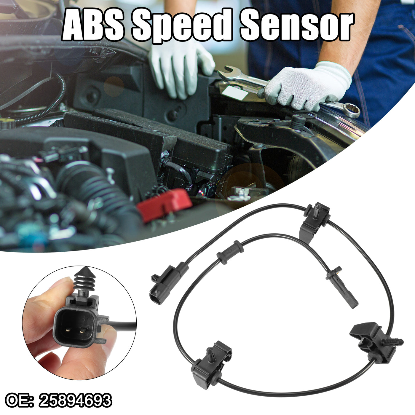 ACROPIX Car ABS Wheel Speed Sensor Fit for Cadillac SRX Base 2010 2011 No.25894693 - Pack of 1