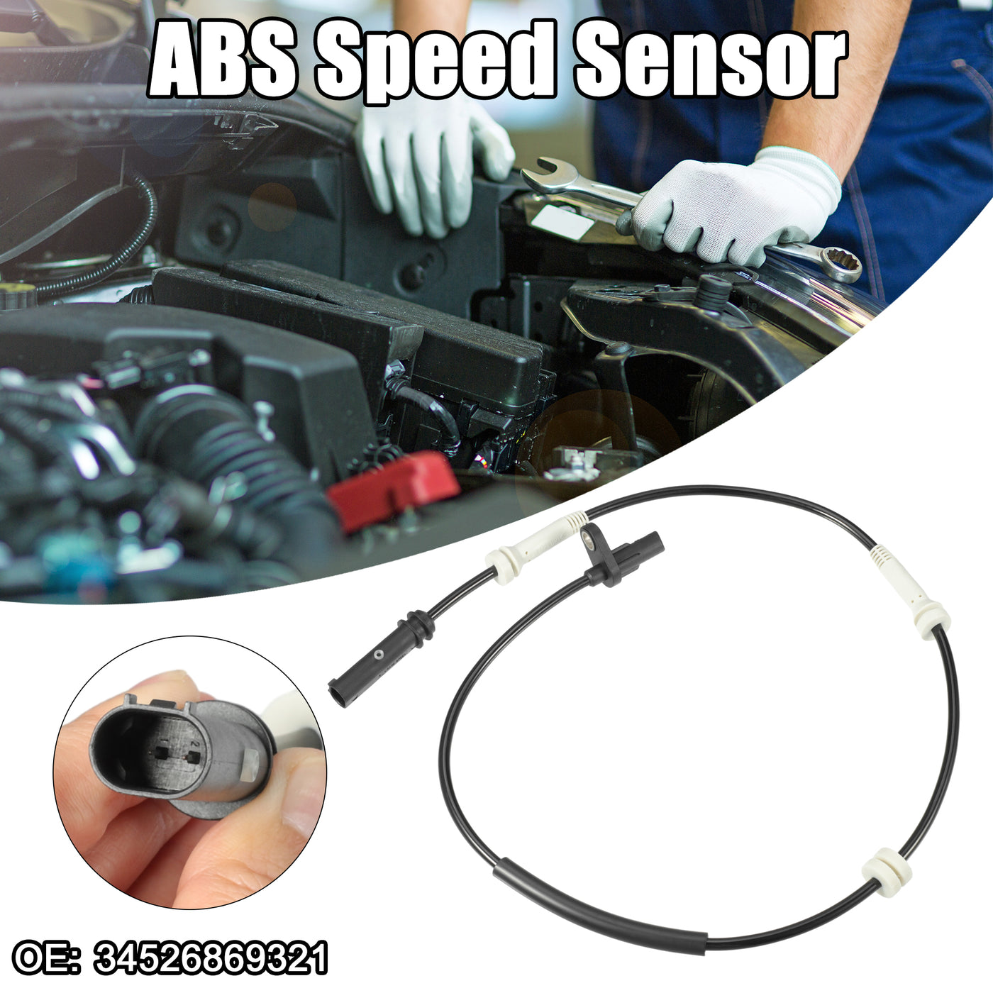 ACROPIX Car ABS Wheel Speed Sensor Fit for BMW 328i XDrive 2013-2016 No.34526869321 - Pack of 1