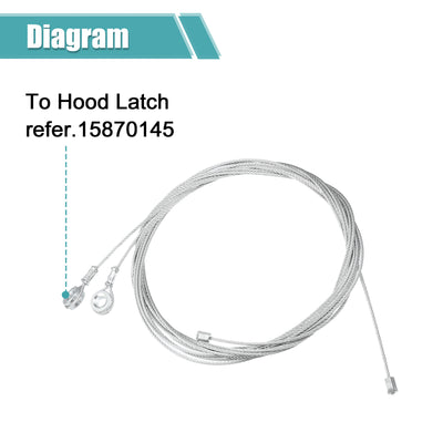 Harfington Silver Tone Rear Ramp Door Cable Fit for Enclosed Trailer - Pack of 2