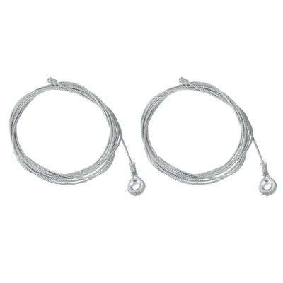 Harfington Silver Tone Rear Ramp Door Cable Fit for Enclosed Trailer - Pack of 2