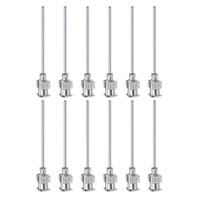 Harfington 12pcs 17G Stainless Steel Dispensing Needles, 1 1/2" Glue Needle Tube Blunt Tip