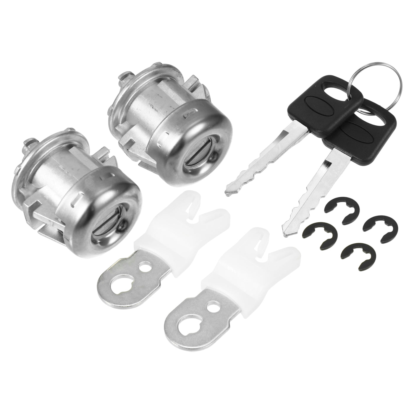 Hihaha No.7C3Z1521990A Door Lock Cylinder with Key Set for Ford F150 1997-2011 for Ford for Ranger 1996-2004 / Inner Front Left Right Door Lock Tumbler / Durable / 1 Set