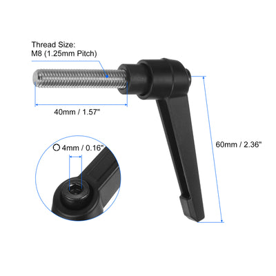 Harfington Uxcell Stainless Steel Thread Adjustable Clamping Lever Handle Knob