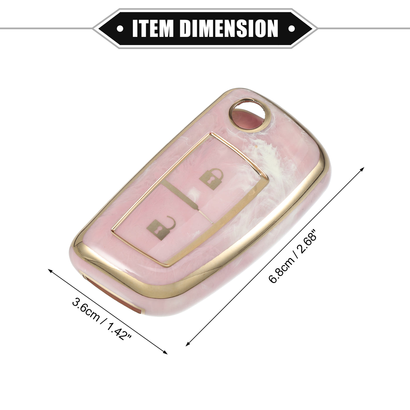 VekAuto Smart Key Fob Case Cover Compatible for Nissan Rogue Frontier, Durable TPU Pink 2 Button Porcelain Pattern Remote Key Fob Case Protection Shell