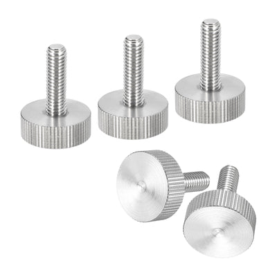 uxcell Uxcell M6x20mm Knurled Thumb Screws, 5pcs 304 Stainless Steel Flat Knurled Head Bolts