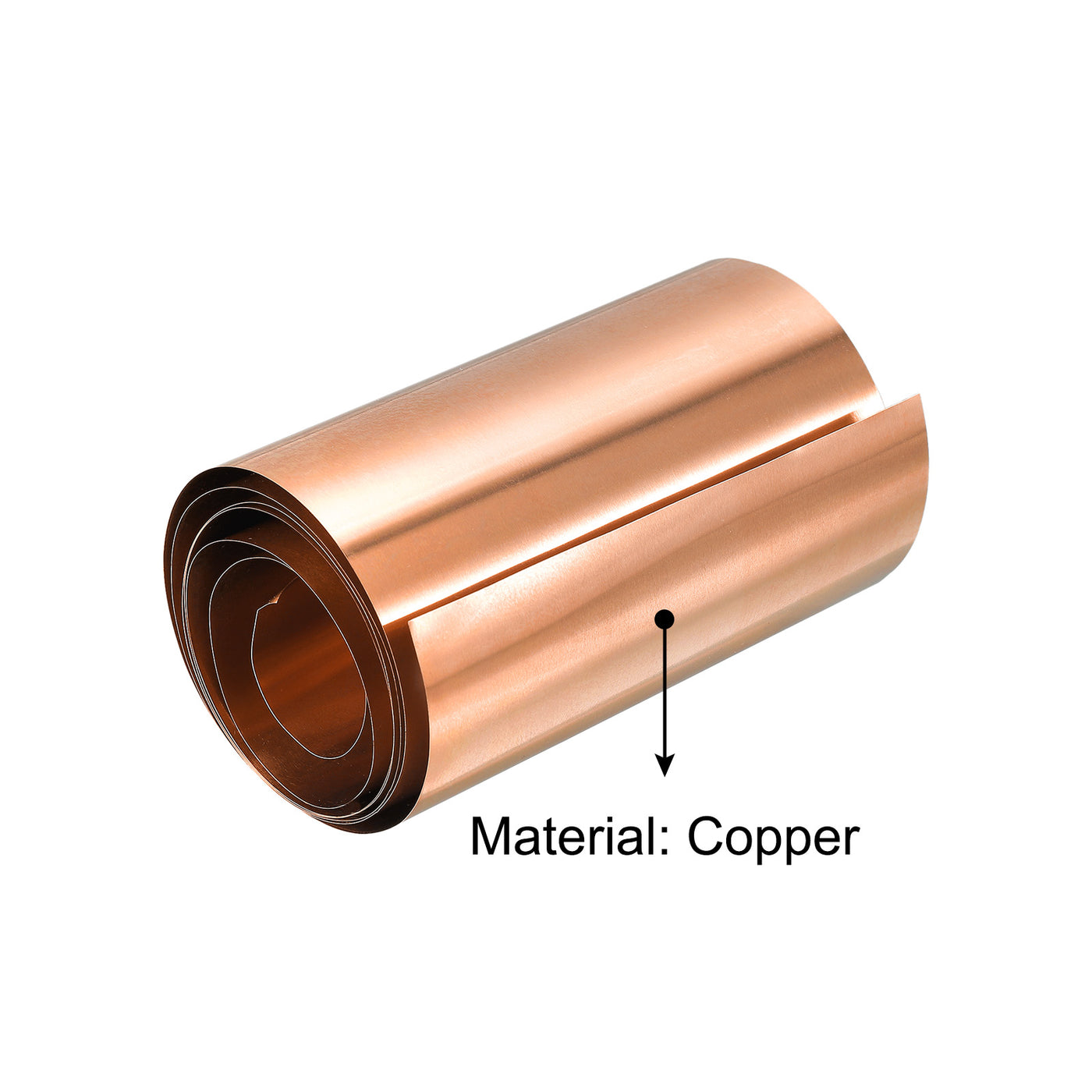 uxcell Uxcell Copper Sheet Roll, Metal Foil Plate 2000mm x 100mm x 0.02mm