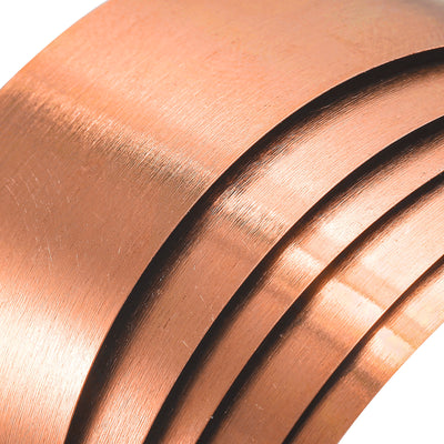 Harfington Uxcell Copper Sheet Roll, Metal Foil Plate 2000mm x 100mm x 0.02mm