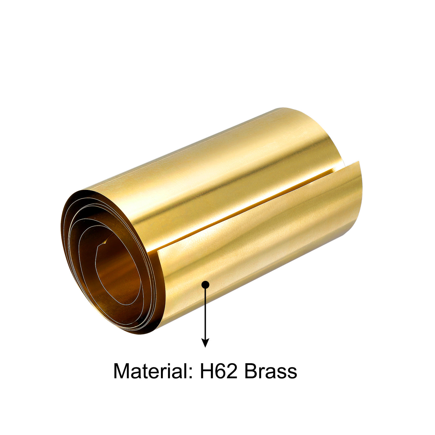 uxcell Uxcell Brass Sheet Roll, Metal Foil Plate 2000mm x 100mm x 0.01mm