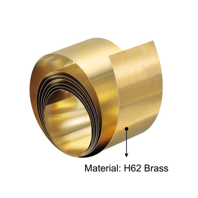 Harfington Uxcell Brass Sheet Roll, Metal Foil Plate 3000mm x 30mm x 0.1mm