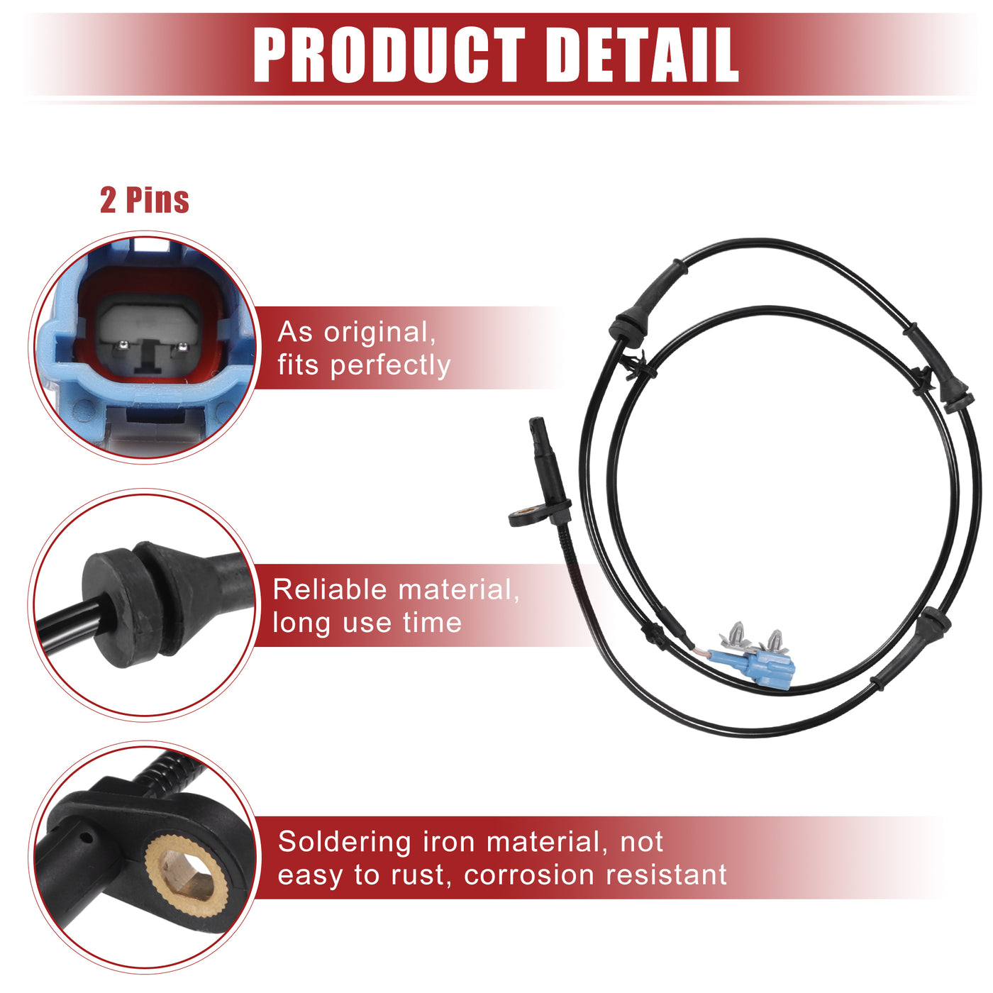 ACROPIX Car Rear Left ABS Wheel Speed Sensor Fit for Nissan Murano 2005-2007 No.47901CA000 - Pack of 1