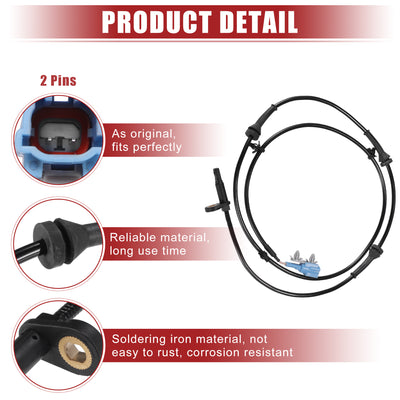 Harfington Car Rear Left ABS Wheel Speed Sensor Fit for Nissan Murano 2005-2007 No.47901CA000 - Pack of 1