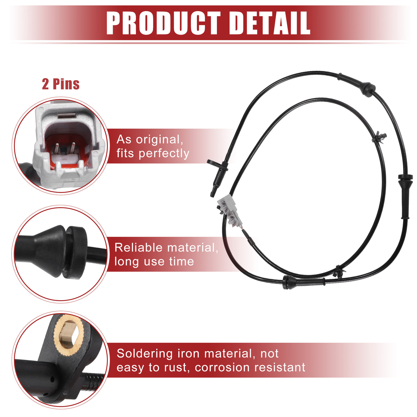 ACROPIX Car Rear Right ABS Wheel Speed Sensor Fit for Nissan Murano 2005-2007 No.47900CA000 - Pack of 1