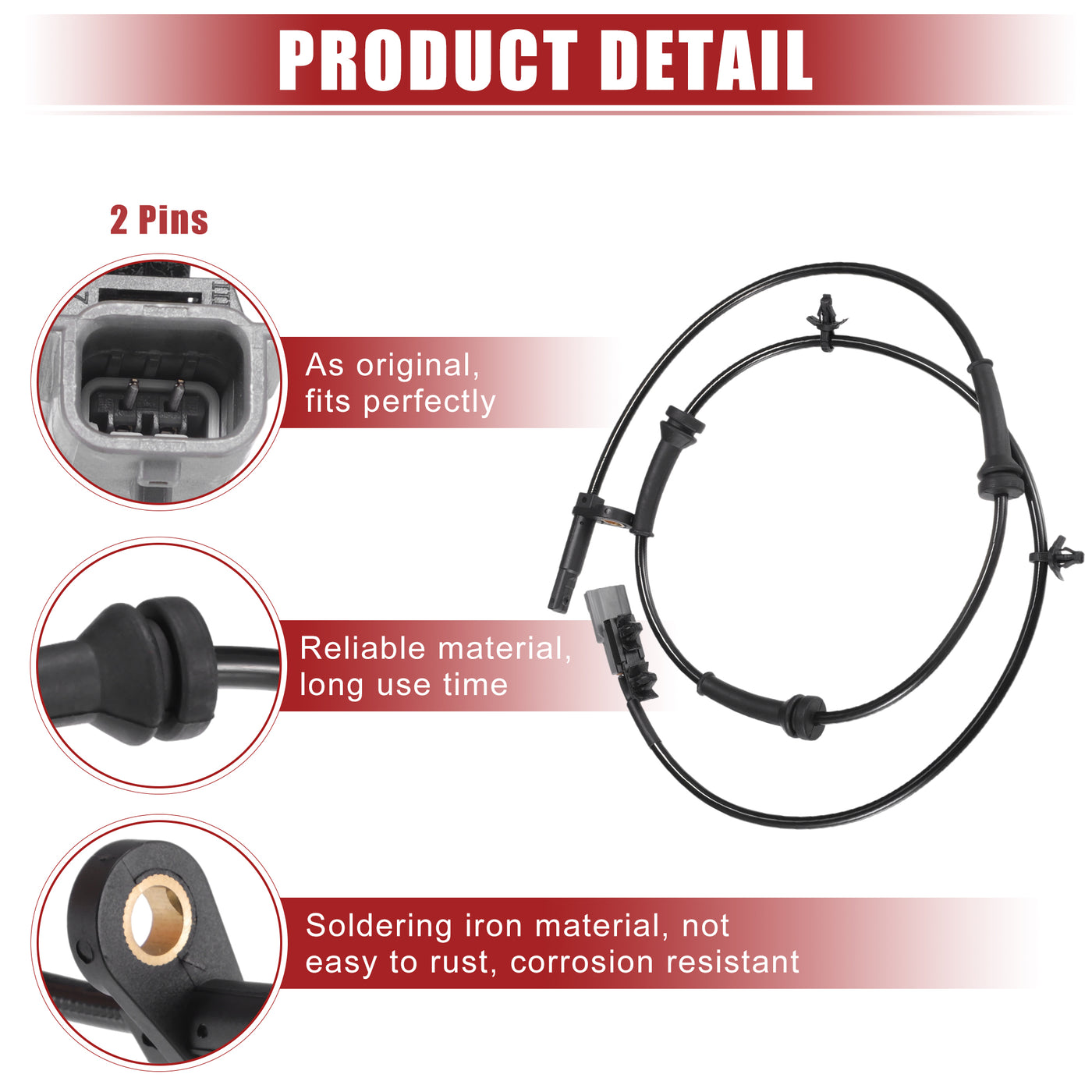 ACROPIX Car Rear ABS Wheel Speed Sensor Fit for Nissan Murano 2010-2014 No.479001AD0A - Pack of 2