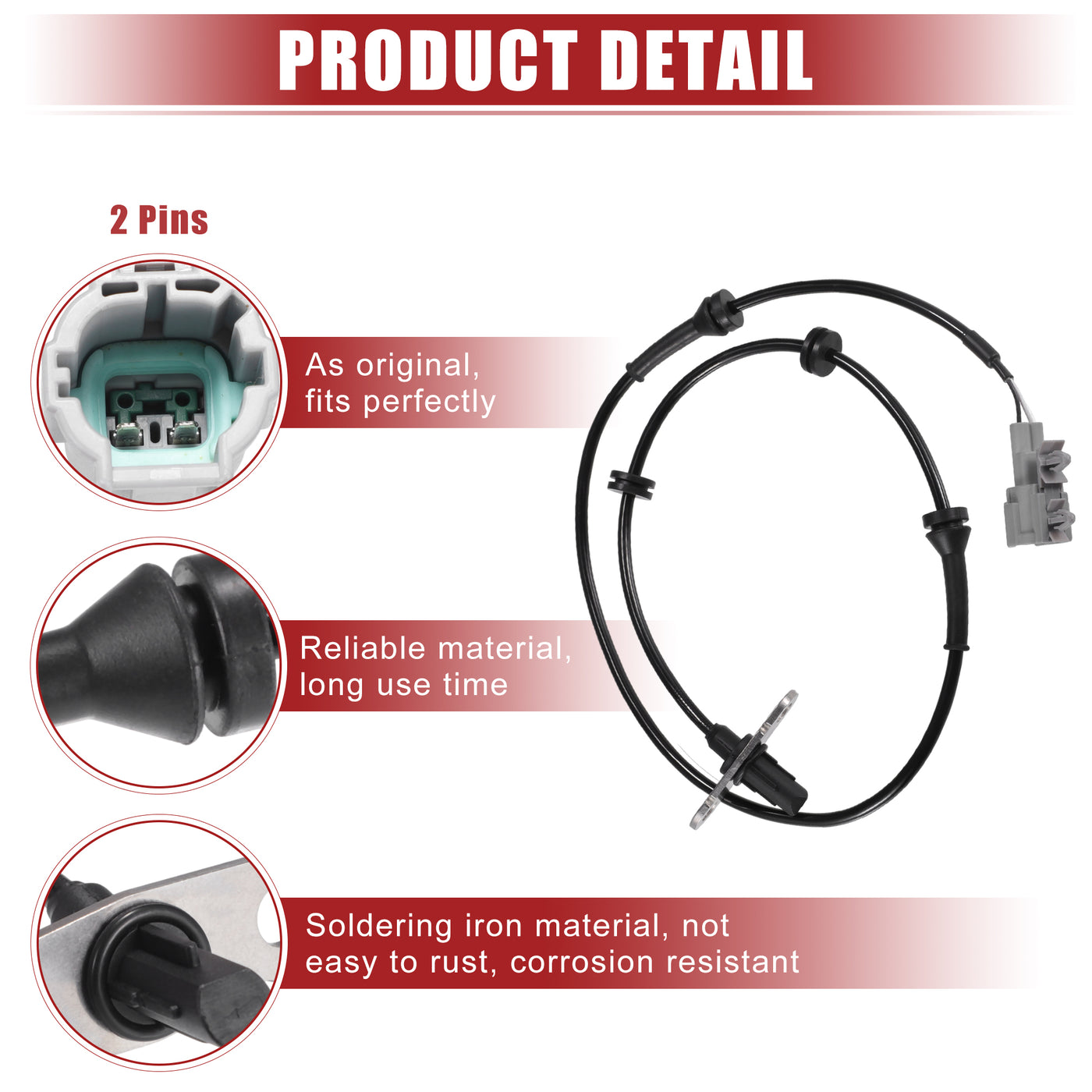 ACROPIX Car Rear Right ABS Wheel Speed Sensor Fit for Nissan Frontier 3.8L 2020-2022, 2024 No.47900EA005 - Pack of 1