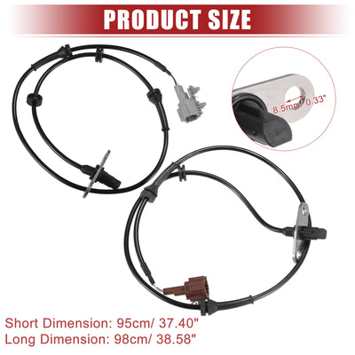 Harfington Car Rear Left Right ABS Wheel Speed Sensor Fit for Nissan Frontier 3.8L 2020-2022, 2024 No.47901EA005/47900EA005 - Pack of 2