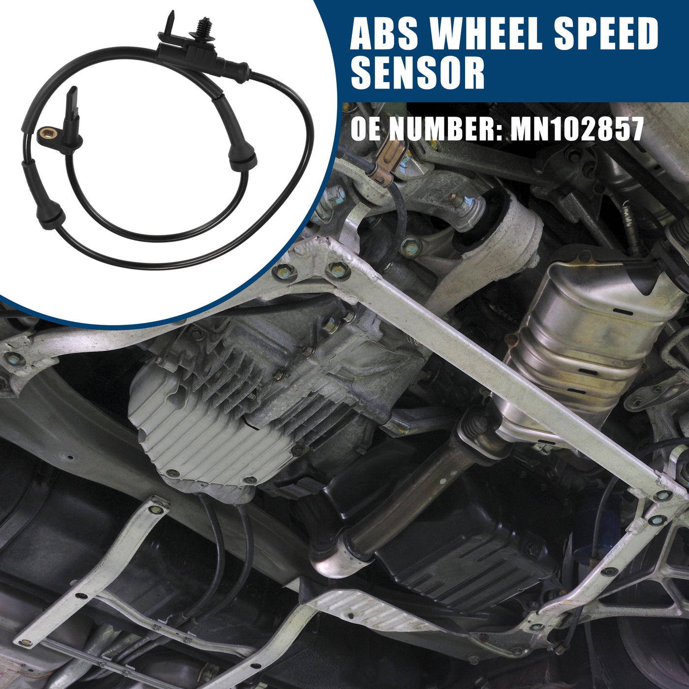 Hihaha No.MN102857 ABS Wheel Speed Sensor for Mitsubishi CZT 04-12/ Front Left Right/ Durable Metal/ 1 Pcs Black