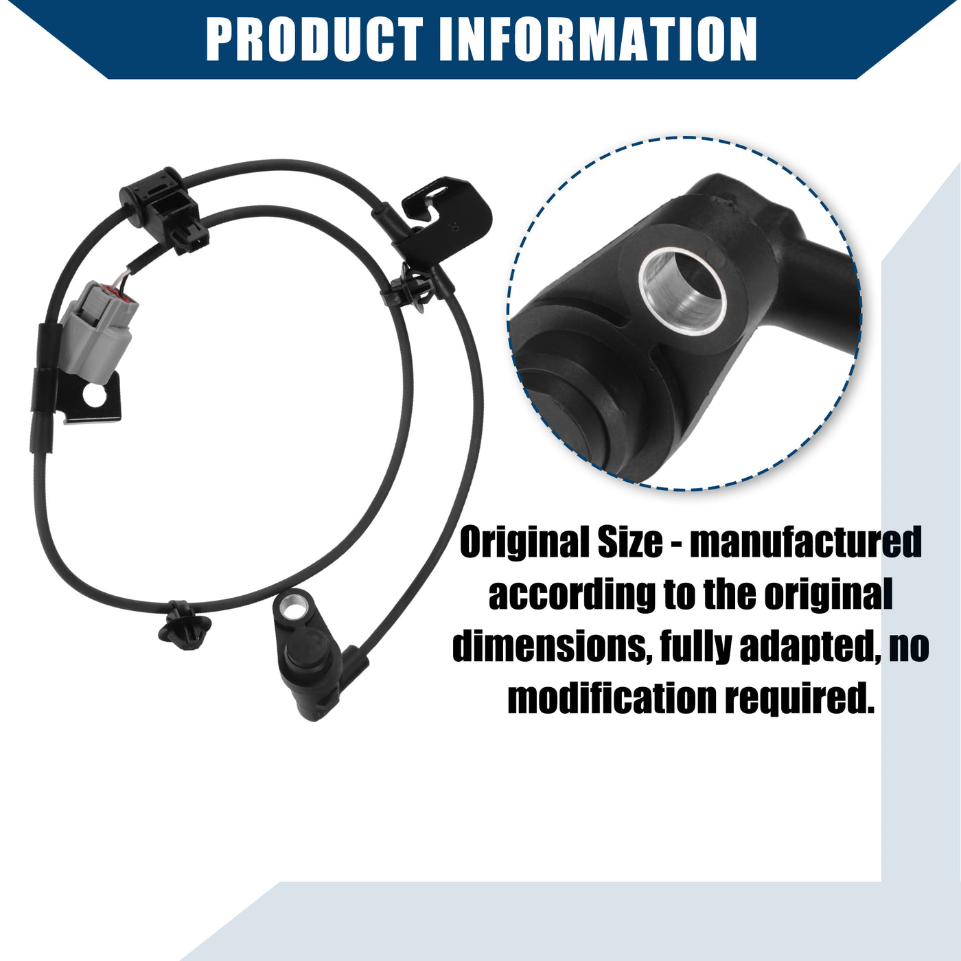 Hihaha No.4670A598 ABS Wheel Speed Sensor for Mitsubishi L200 2.5L 2012-2015/ Rear Right/ Durable Metal/ 1 Pcs Black