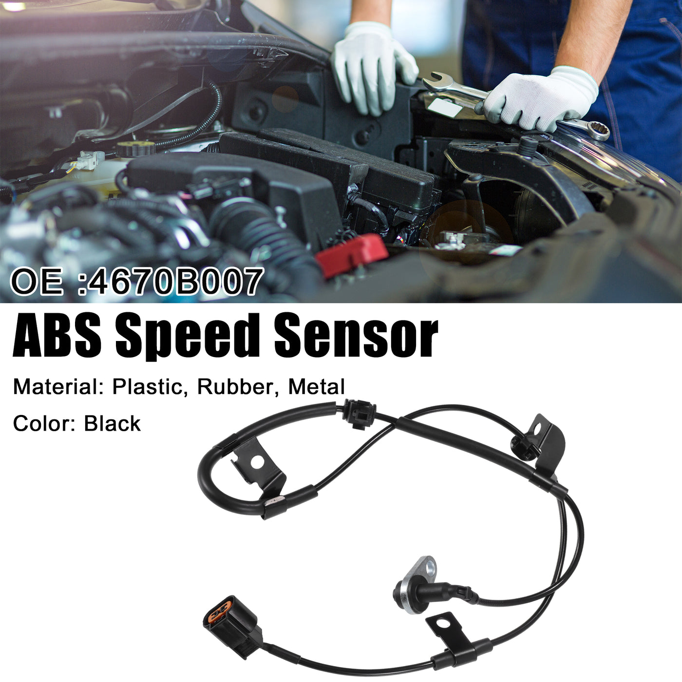 ACROPIX Rear Left ABS Wheel Speed Sensor ABS Sensor Fit for Mitsubishi L200 Triton 2014-2023 No.4670B007 - Pack of 1