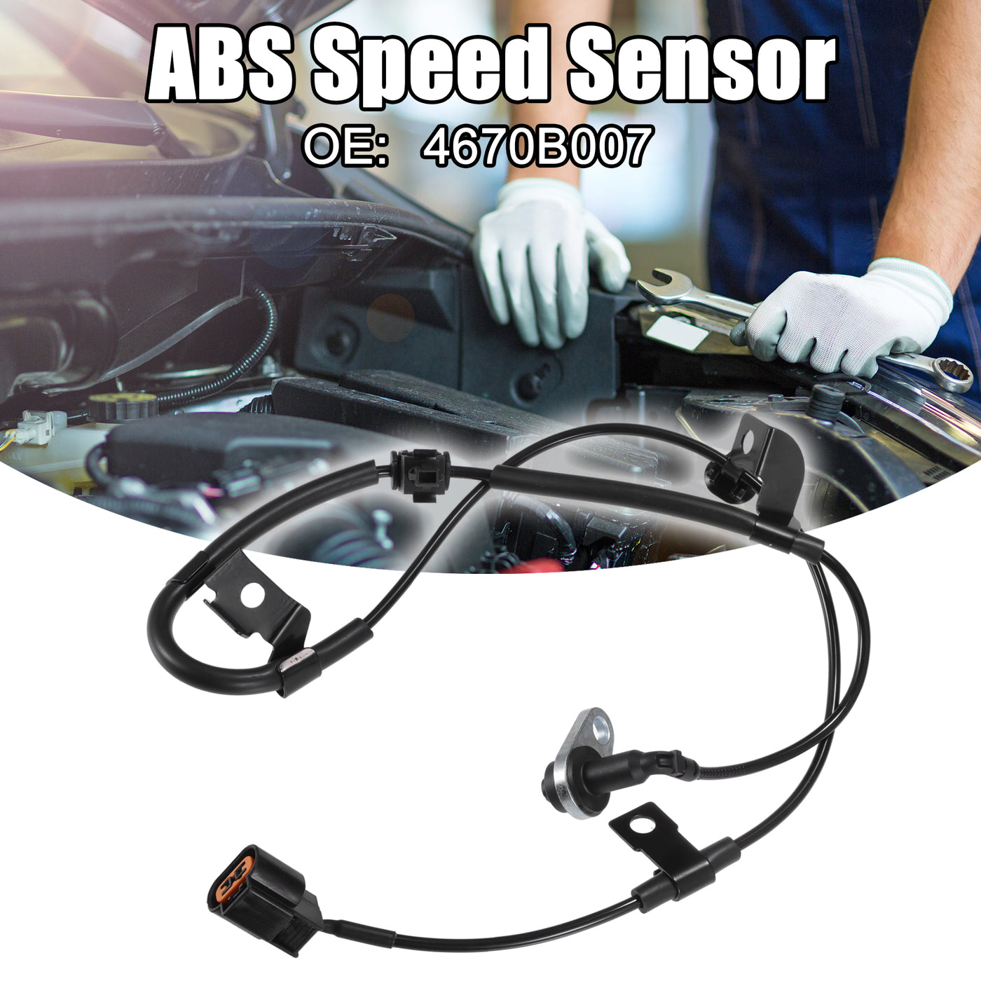 ACROPIX Rear Left ABS Wheel Speed Sensor ABS Sensor Fit for Mitsubishi L200 Triton 2014-2023 No.4670B007 - Pack of 1