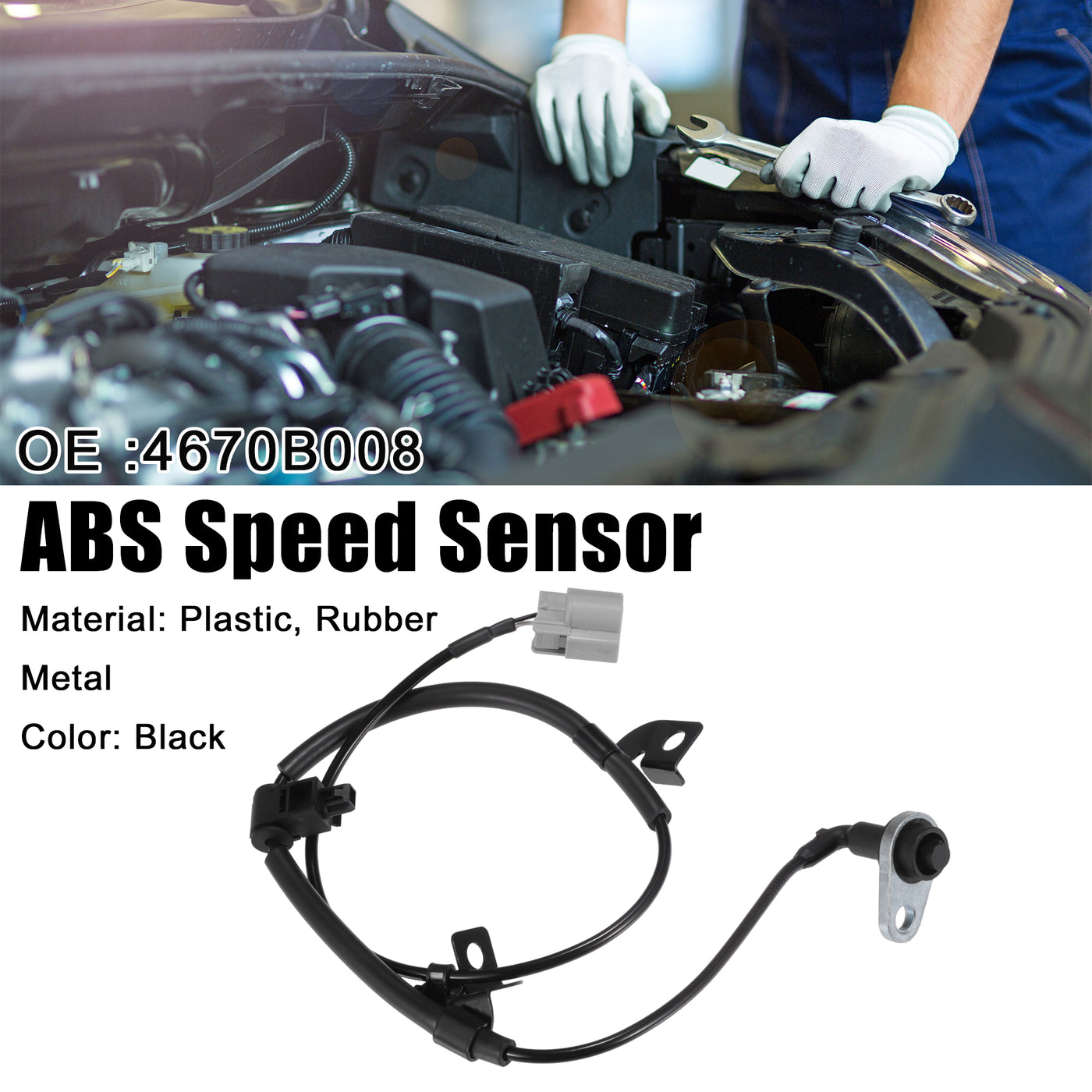 ACROPIX Car Rear Right ABS Wheel Speed Sensor Fit for Mitsubishi L200 2014-2023 No.4670B008 - Pack of 1