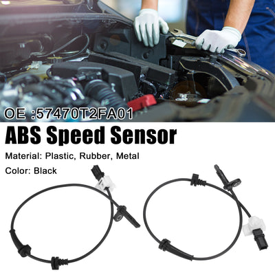 Harfington Car Rear Left Right ABS Wheel Speed Sensor Fit for Honda Accord 2013-2017 No.57470T2FA01 - Pack of 2