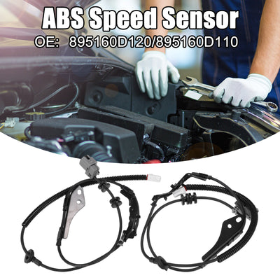 Harfington Car Rear Left Right ABS Wheel Speed Sensor Fit for Toyota Yaris 2008-2012 No.895160D120/895160D110 - Pack of 2