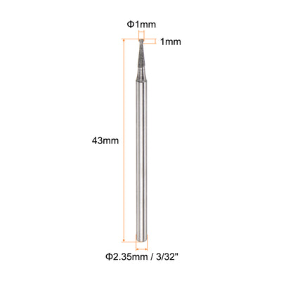 Harfington Diamond Grinding Head Shank Spherical Head Rotary Tool