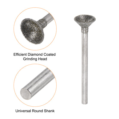 Harfington Diamond Grinding Head Spherical Head Rotary Tool