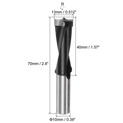 Harfington Uxcell Brad Point Drill Bits 13mm x 70mm Forward Turning Carbide for Woodworking