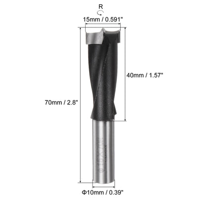 Harfington Uxcell Brad Point Drill Bits 15mm x 70mm Forward Turning Carbide for Woodworking