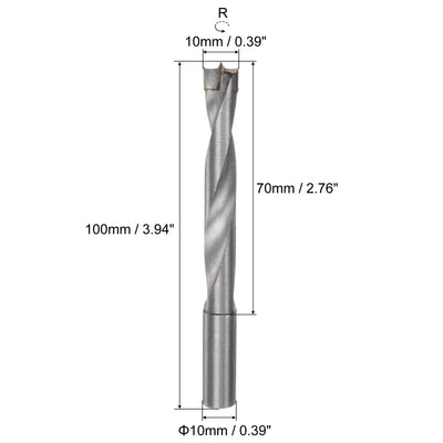 Harfington Uxcell Brad Point Drill Bits for Wood 10mm x 100mm Right Turning Carbide for Woodworking Carpentry Drilling Tool