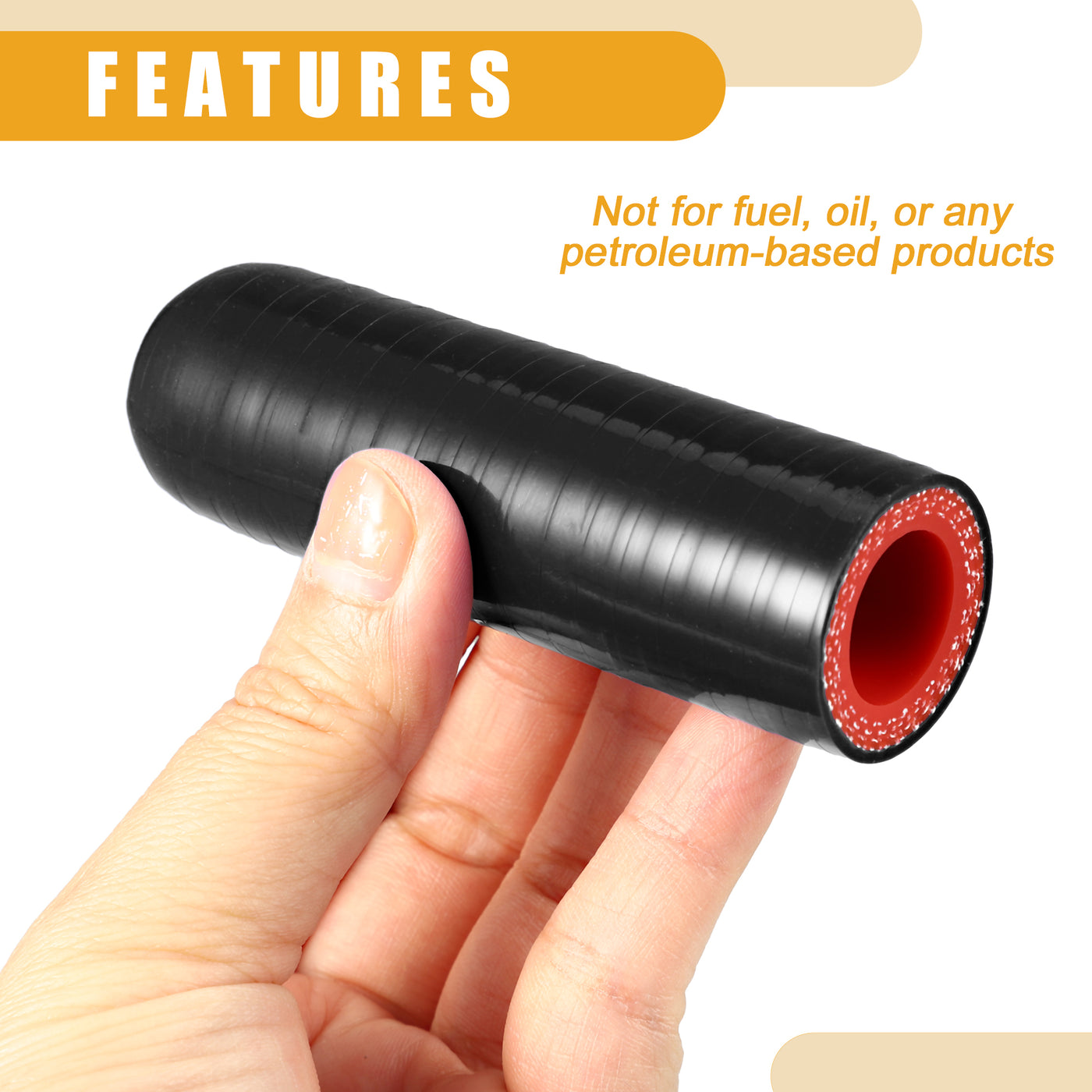Partuto 1 Set 16mm 0.63" ID Universal Silicone Coolant Cap Intake Vacuum Hose End Plug - Car for Coolant Heater Bypass Vacuum Water Port - Silicone Black Red
