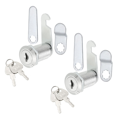 Harfington Cam Locks with Keys, File Drawer Secure Storage Tool Box Mailbox Replacement Lock Keyed Different