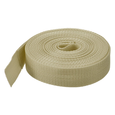 Harfington Lightweight Polypropylene Webbing Strap 1.5" 10 Yard Backpack Strapping Band Light Khaki for Outdoor Luggage Cargo Straps