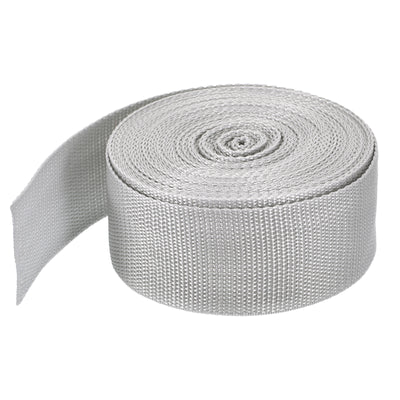 Harfington Lightweight Polypropylene Webbing Strap 2" 10 Yard Backpack Strapping Band Pale Grey for Outdoor Luggage Cargo Straps