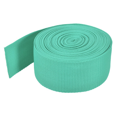 Harfington Lightweight Polypropylene Webbing Strap 2" 10 Yard Backpack Strapping Band Turquoise Green for Outdoor Luggage Cargo Straps