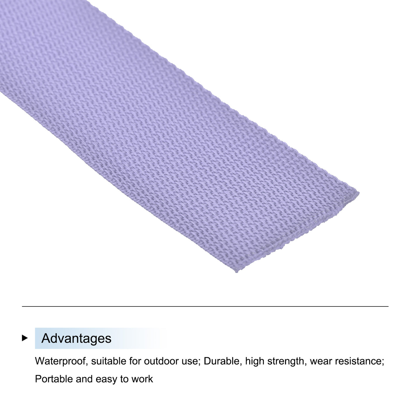 Harfington Lightweight Polypropylene Webbing Strap 2" 10 Yard Backpack Strapping Band Purple for Outdoor Luggage Cargo Straps