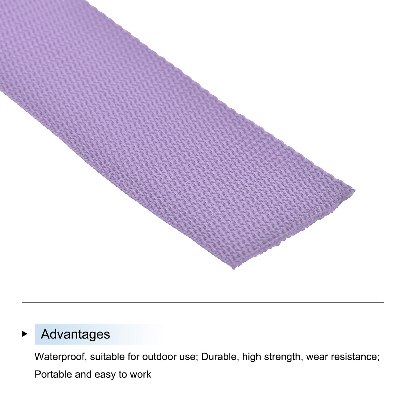 Harfington Lightweight Polypropylene Webbing Strap 2" 10 Yard Backpack Strapping Band Lavender Purple for Outdoor Luggage Cargo Straps