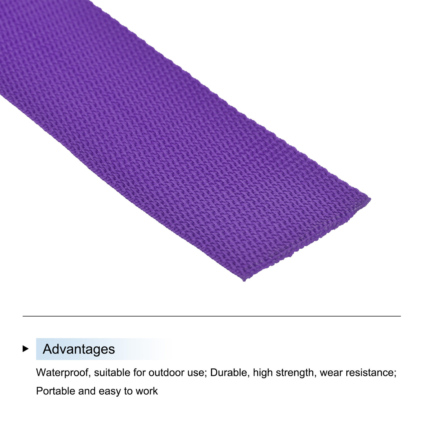 Harfington Lightweight Polypropylene Webbing Strap 2" 10 Yard Backpack Strapping Band Dark Purple for Outdoor Luggage Cargo Straps