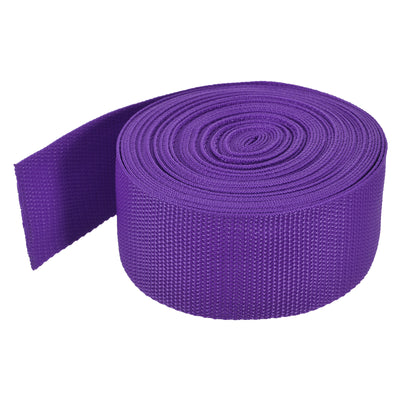 Harfington Lightweight Polypropylene Webbing Strap 2" 10 Yard Backpack Strapping Band Dark Purple for Outdoor Luggage Cargo Straps