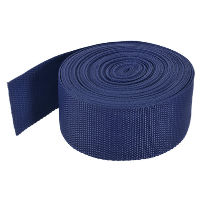 Harfington Lightweight Polypropylene Webbing Strap 2" 10 Yard Backpack Strapping Band Navy Blue for Outdoor Luggage Cargo Straps