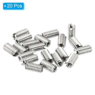 Harfington Thread Adapters Sleeve Reducing Nut, 20 Pcs M4x0.7 Male to M2x0.4 Female Repairing Insert Nut Screw Reducer Stainless Steel Fastener 8mm