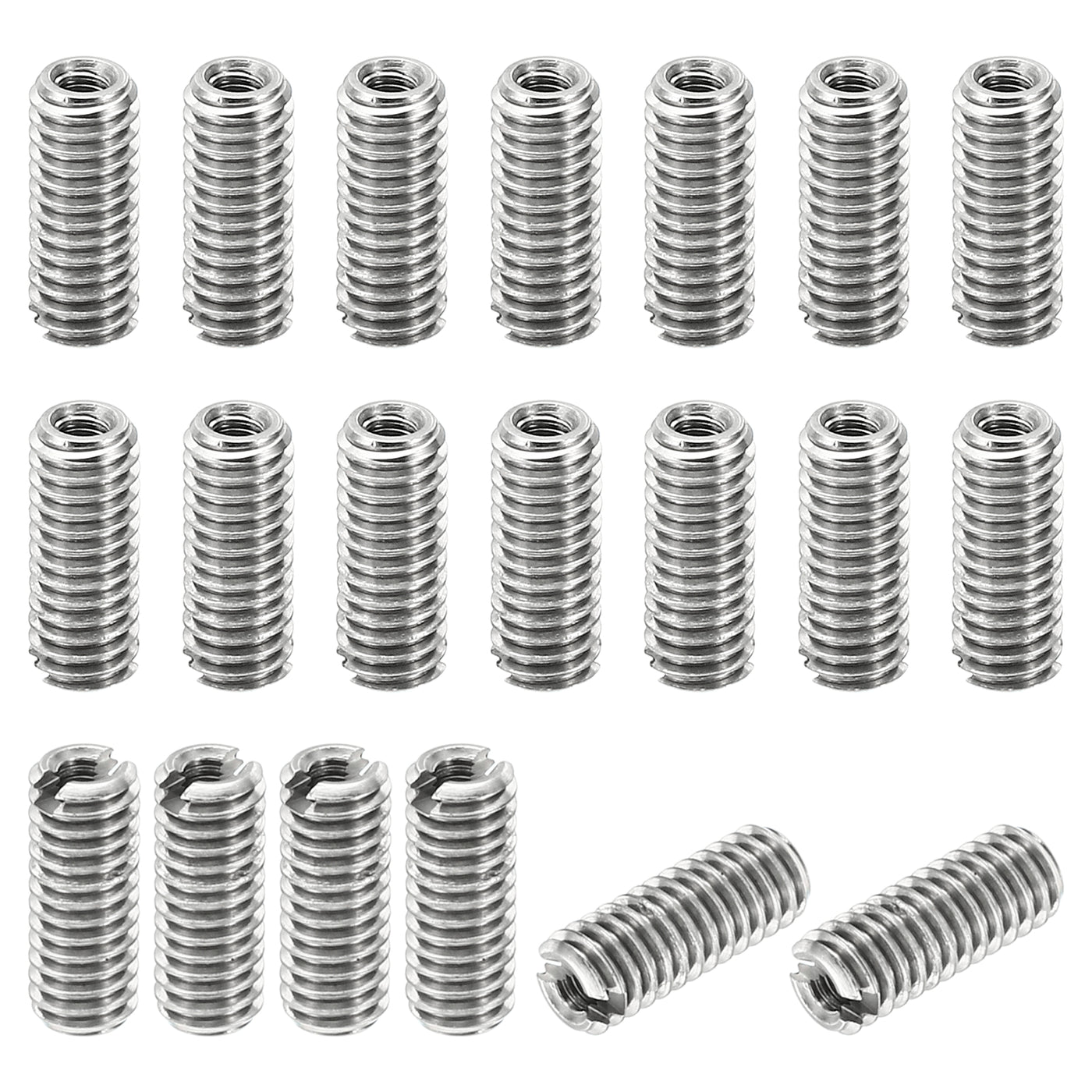 Harfington Thread Adapters Sleeve Reducing Nut, 20 Pcs M4x0.7 Male to M2x0.4 Female Repairing Insert Nut Screw Reducer Stainless Steel Fastener 10mm