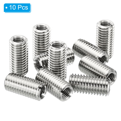 Harfington Thread Adapters Sleeve Reducing Nut, 10 Pcs M12x1.75 Male to M8x1.25 Female Repairing Insert Nut Screw Reducer Stainless Steel Fastener 25mm