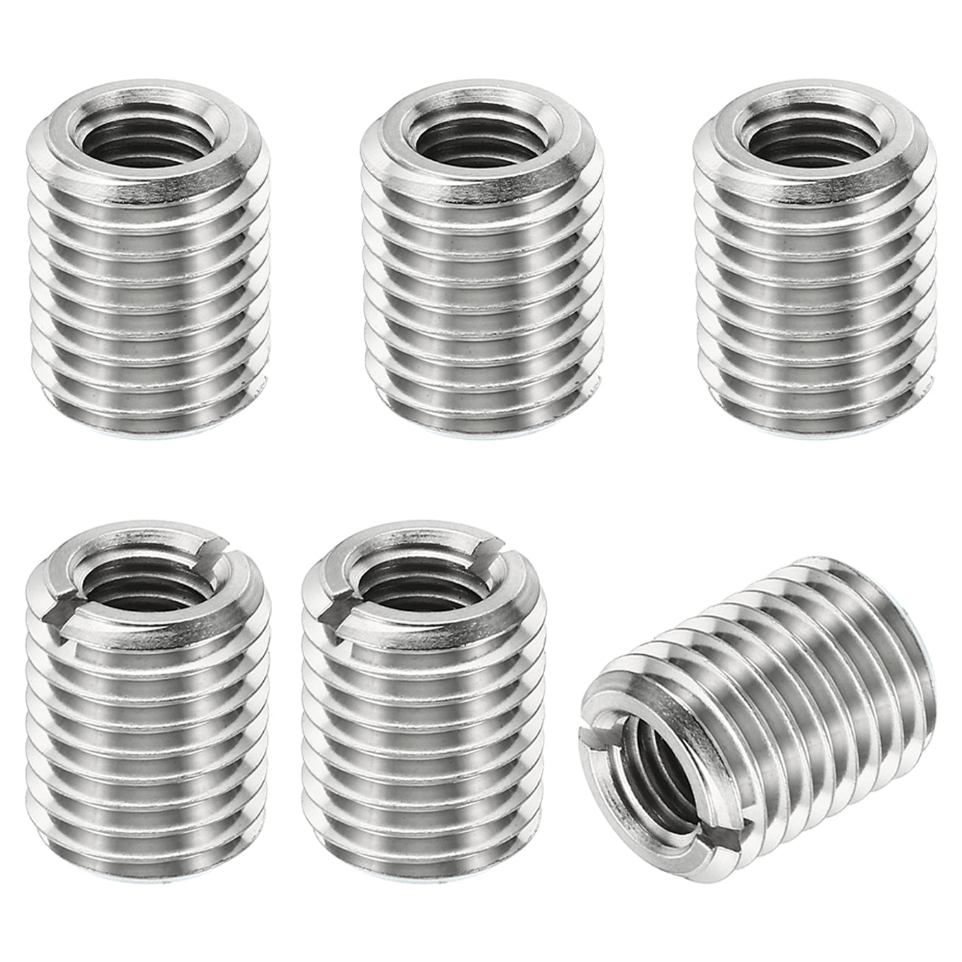 Harfington Thread Adapters Sleeve Reducing Nut, 6 Pcs M16x2 Male to M10x1.5 Female Repairing Insert Nut Screw Reducer Stainless Steel Fastener 20mm