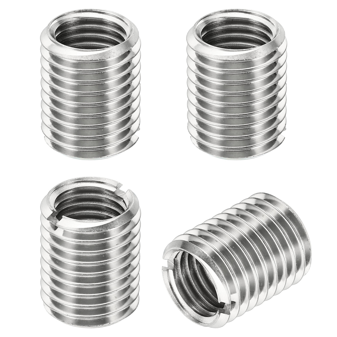 Harfington Thread Adapters Sleeve Reducing Nut, 4 Pcs M20x2.5 Male to M16x2 Female Repairing Insert Nut Screw Reducer Stainless Steel Fastener 25mm