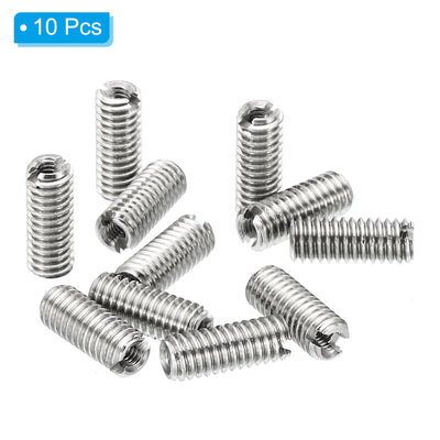 Harfington Thread Adapters Sleeve Reducing Nut, 10 Pcs M4x0.7 Male to M2x0.4 Female Repairing Insert Nut Screw Reducer Stainless Steel Fastener 10mm