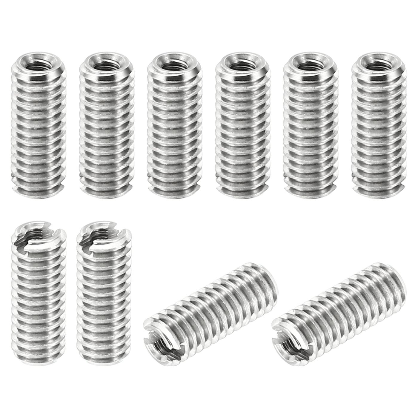 Harfington Thread Adapters Sleeve Reducing Nut, 10 Pcs M4x0.7 Male to M2x0.4 Female Repairing Insert Nut Screw Reducer Stainless Steel Fastener 10mm