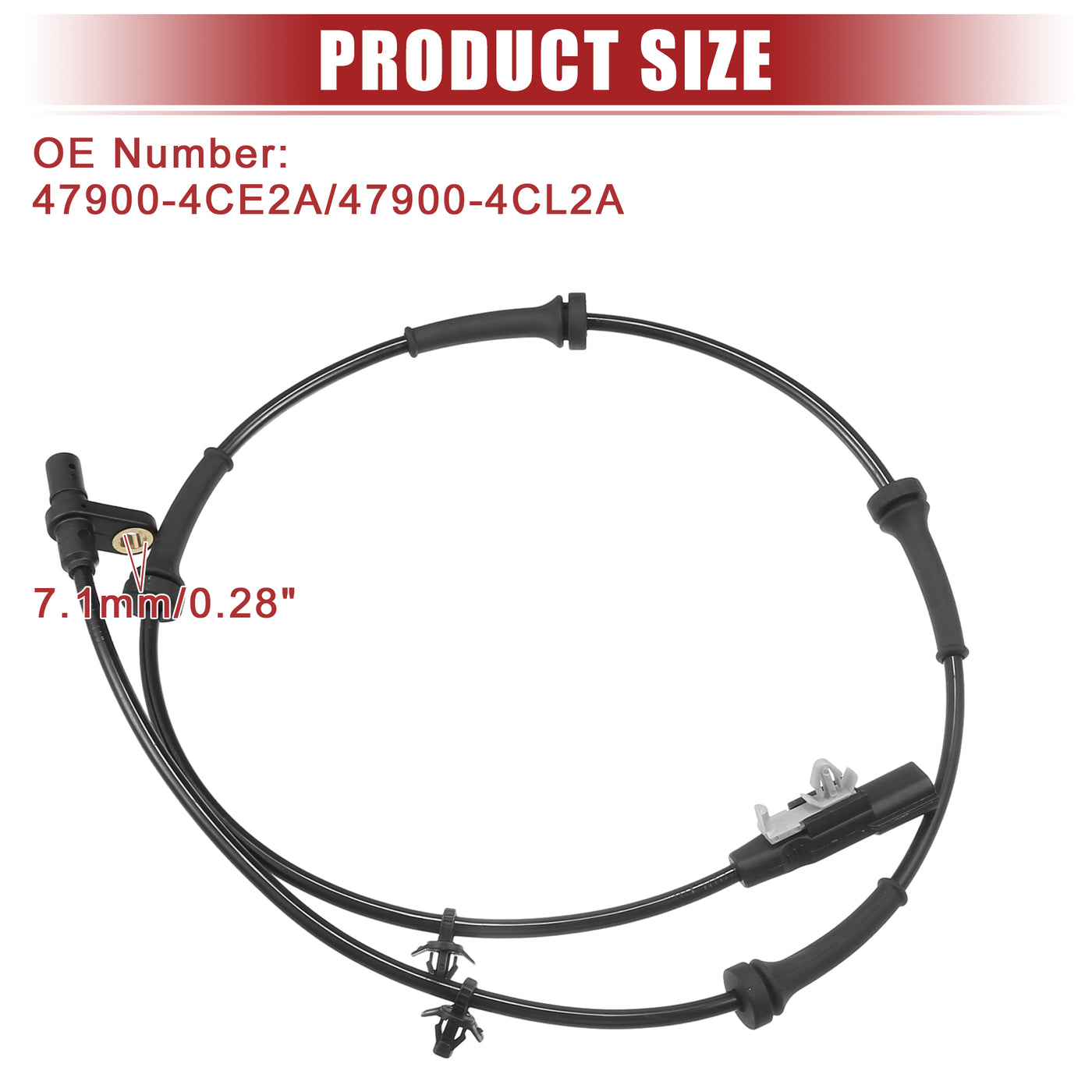 ACROPIX Hinten Links Rechts ABS-Sensor passend für Nissan Nr. 47900-4CE2A - 1 Stück