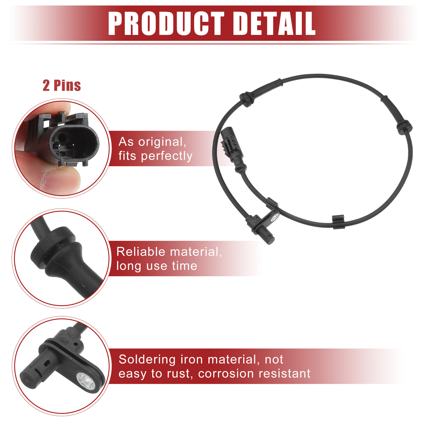 ACROPIX Vorderer ABS-Sensor passend für Smart Fortwo 1.0L L3 Nr. A4515400217 - 1 Stück